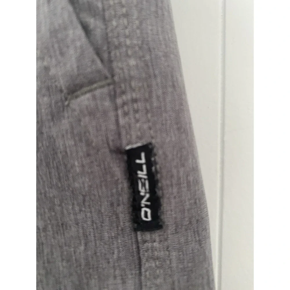 O'Neill Men's Gray Hybrid Stretch Walking Board Shorts Size 40 Flat Front